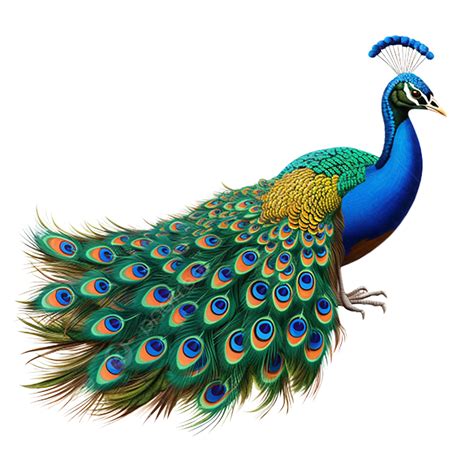 Elegant Peacock Bird Transparent Background, Peacock Bird, Transparent Background, Peacock PNG ...