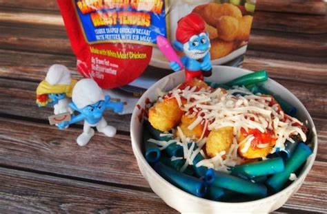 Smurf party food - Chicken "Papa Smurf-esan" Pasta | Dinner and a movie ...