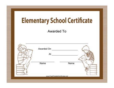 Elementary School Certificate Template Download Printable PDF ...