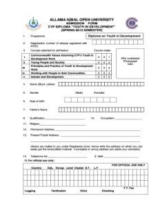 August 2024 AIOU Admission Form For Continue and New Students Matric , FA , BA , Bed , MA/MPhil ...