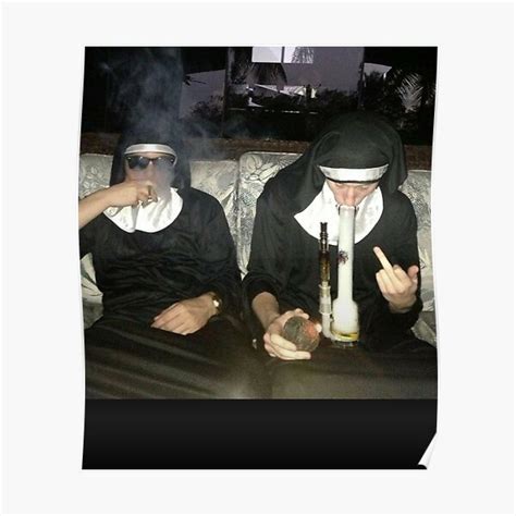 "Smoking Nuns funny meme" Poster for Sale by EMMGONZALEZ | Redbubble