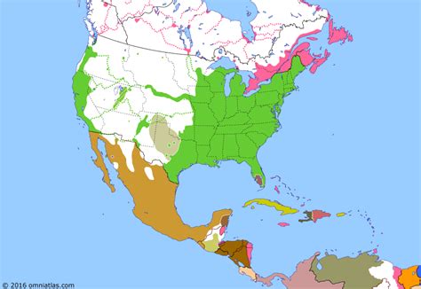 Opening up the West | Historical Atlas of North America (14 October 1852) | Omniatlas