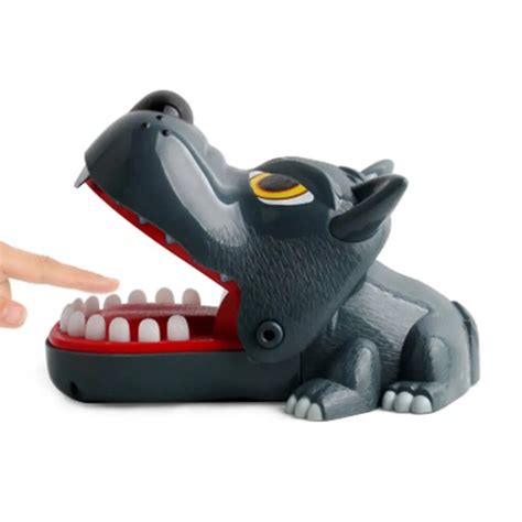 Creative Tricky Novelty toys Beware of the bad dog table games biting toys /biting big gray ...