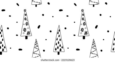 Winter Line Drawing Doodle Seamless Pattern Stock Vector (Royalty Free) 2223120623 | Shutterstock