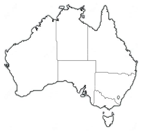 Blank Political Map Of Australia - Map of world