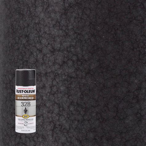 Rust-Oleum Stops Rust 12 oz. Hammered Matte Black Protective Spray ...