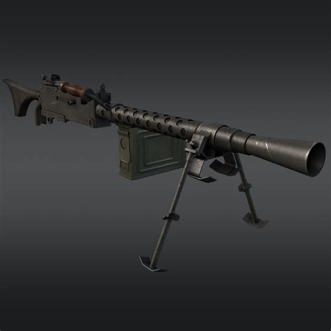 3d model of ready m1919a6