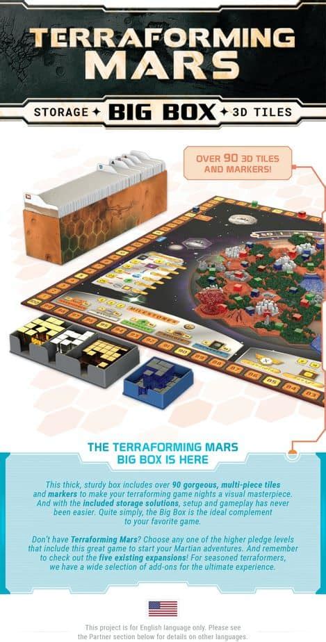 Terraforming Mars Big Box su Kickstarter, in Italia a fine anno con Ghenos Games