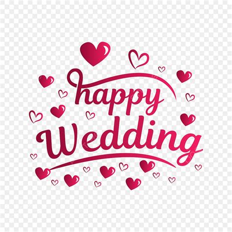 Happy Wedding Text Vector Design Images