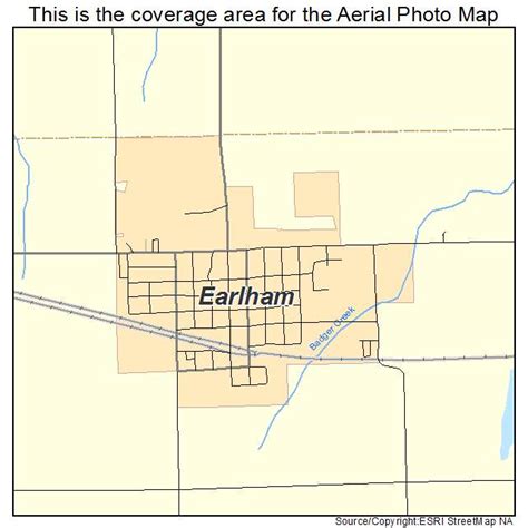 Aerial Photography Map of Earlham, IA Iowa