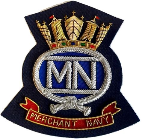 MERCHANT NAVY BULLION POCKET BADGE