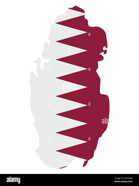 Flag in map of Qatar Stock Photo - Alamy