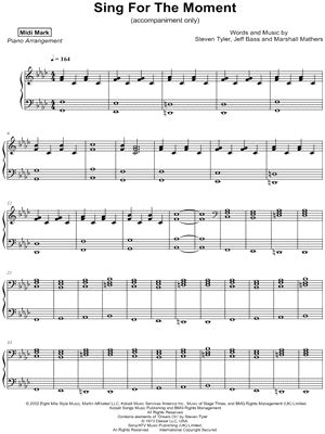 "Sing for the Moment" Sheet Music - 1 Arrangement Available Instantly ...