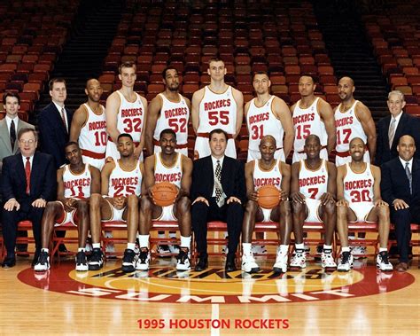 1995 HOUSTON ROCKETS TEAM 8X10 PHOTO PICTURE BASKETBALL NBA ...