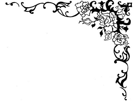 Rose Border Design | Clipart Panda - Free Clipart Images | Flower border, Flower outline, Border ...