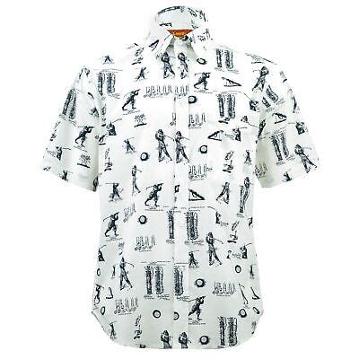 Mens Shirt Loud Originals REGULAR FIT Golf White Retro Psychedelic Fancy | eBay