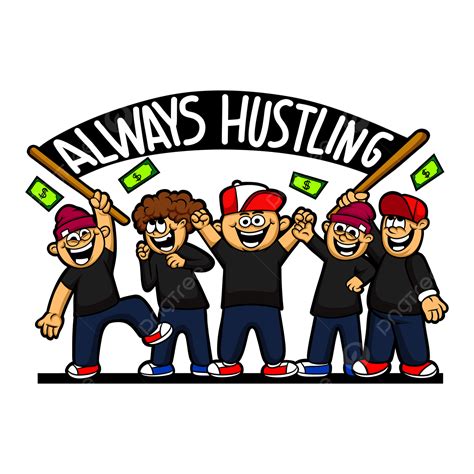 Always Hustling Cartoon, Art, Illustration, Cartoon PNG Transparent Clipart Image and PSD File ...