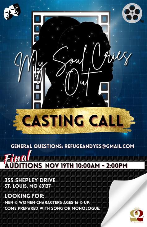 Actor Auditions in St. Louis. for “My Soul Cries Out”