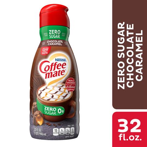 Coffee mate Nestle Zero Sugar Chocolate Caramel Liquid Coffee Creamer ...