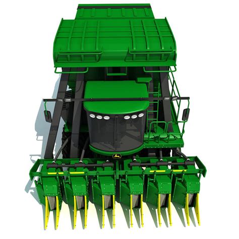 john deere cotton picker 3d model