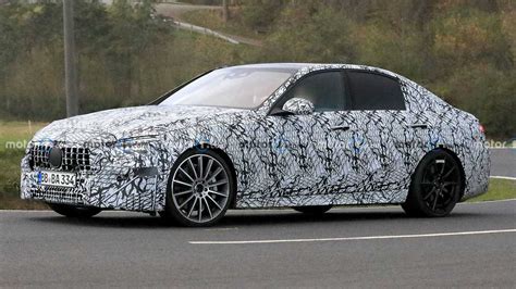 2022 Mercedes-AMG C53 Spied With Less Camo, Production Lights