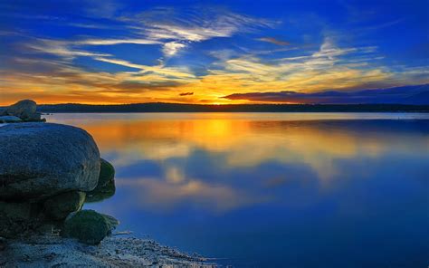 Amazing Blue Sunset wallpaper | 1920x1200 | #28886