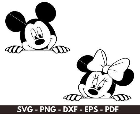 Minnie Mickey Mouse Peeking Svg Minnie Mouse Face Svg Cricut Etsy Uk ...