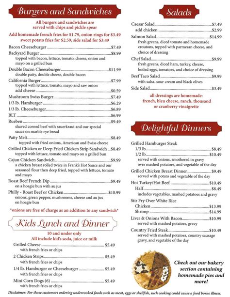 Menu – Twin Gables Café & Lounge