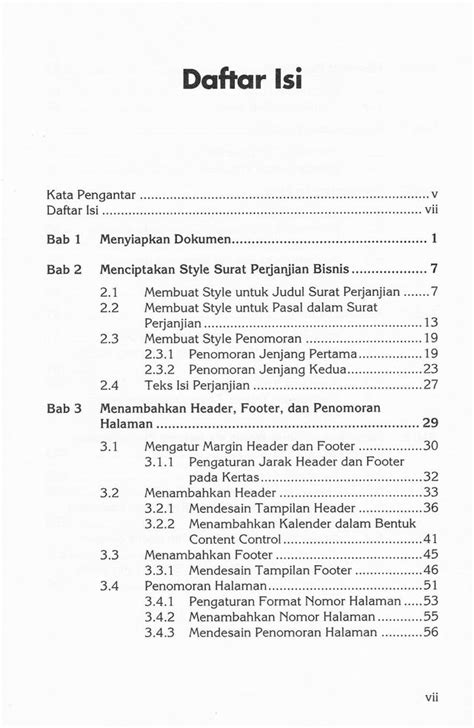 Contoh Penulisan Daftar Isi Buku Kerja - IMAGESEE