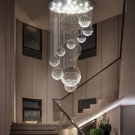 SILJOY 13-Light Modern Chandelier Polished Chrome Foyer Entryway ...