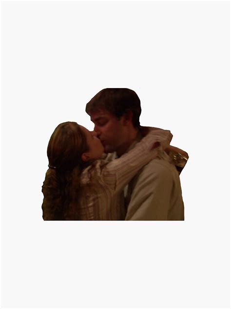 "Jim and Pam's First Kiss" Sticker by bellpitkin | Redbubble