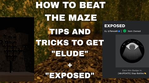 Tips and Tricks on how to beat the "ELUDE" maze in Slap Battles - YouTube