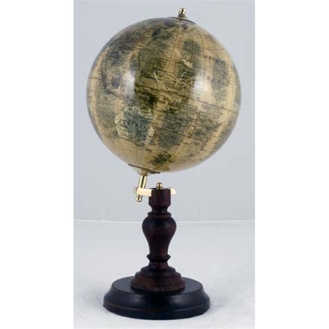 Rotating World Globe On Wooden Stand | Ferailles