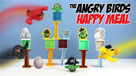 The Angry Birds Movie McDonalds Happy Meal Toys Launcher Figures 2016 - YouTube