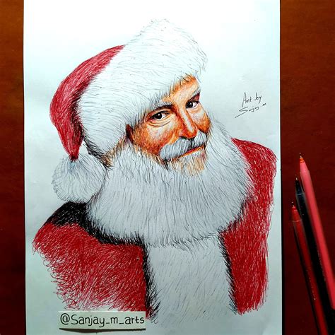 Santa Claus Drawing pic : r/pics