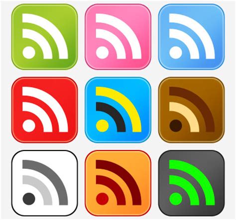 Collection of Free RSS Feed Icons