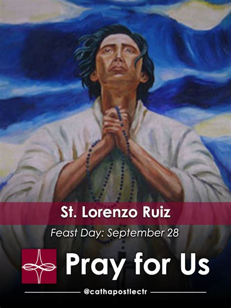 St. Lorenzo Ruiz — Catholic Apostolate Center Feast Days