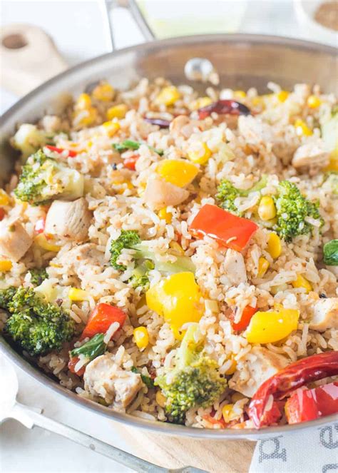 Chicken and Vegetable Brown Rice Recipe | The Flavours of Kitchen