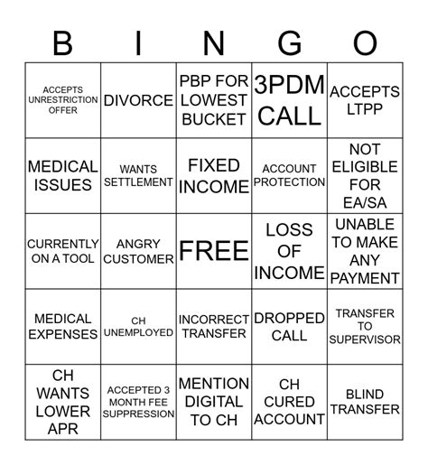 SEAS BINGO Card