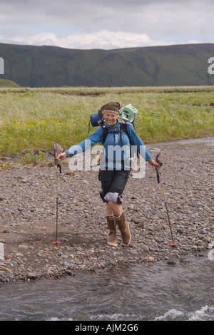 A woman hiking on Umnak Island in the Aleutian Islands, Alaska Stock Photo - Alamy