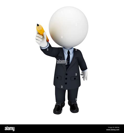 3d white people as business man Stock Photo - Alamy