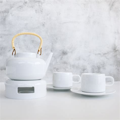 Porcelain Tea for Two Set (White) - Tea At Heart