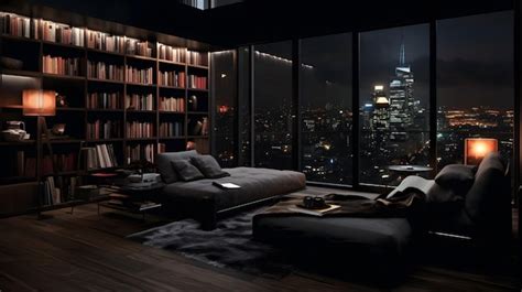 Premium Photo | Modern interior with books