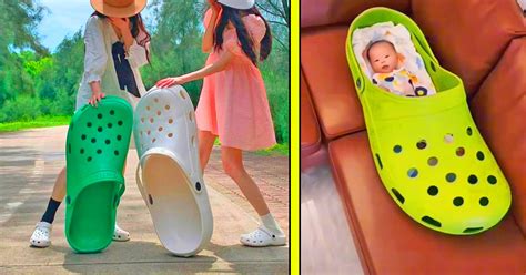 These Giant Croc Shoes Can Function as a Baby Bassinet Or Pet Bed