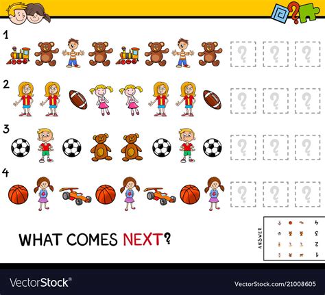 Complete the pattern educational game for kids Vector Image