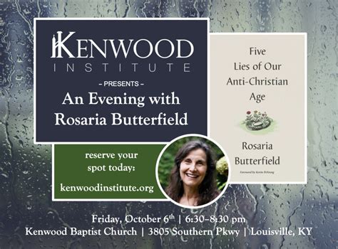 An Evening with Rosaria Butterfield | "Five Lies of Our Anti-Christian Age" - Kenwood Institute