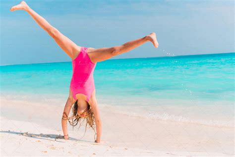 Cartwheel On The Beach - Stock Photos | Motion Array