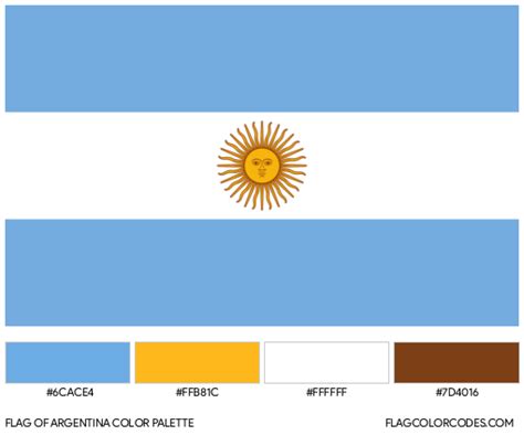 Argentina flag color codes