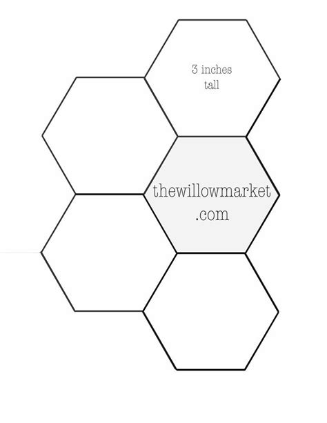 Hexagon Templates for Sewing a Hexie Quilt – 2 Inch, 2 1/2 Inch, and ...