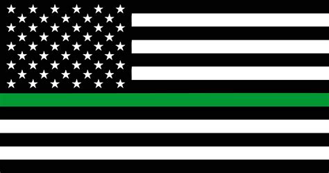 Thin Green Line American Flag SVG File